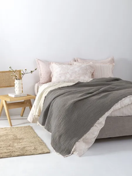 Κουβέρτα muslin 250x240 MOUS GREY