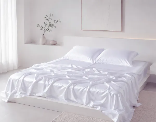 Σετ σεντόνια bamboo 300TC (270cm x 290cm) λευκό