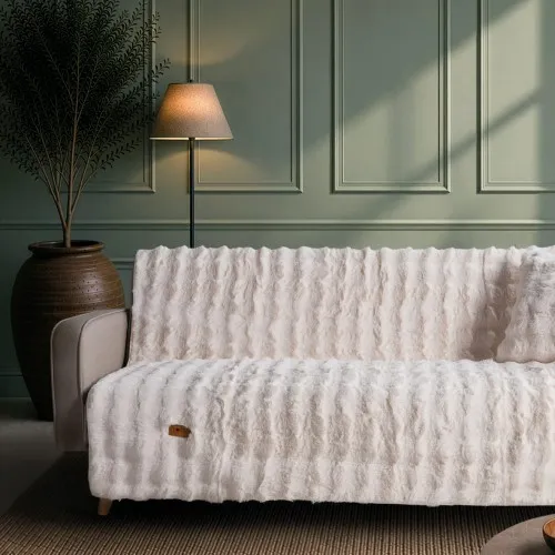Ριχτάρι Αντιολισθητικό  Haaland 01 Ivory - Μονοθέσιο 180x150cm