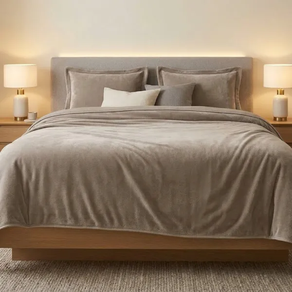ΚΟΥΒΕΡΤΑ ΙΣΠΑΝΙΑΣ ΥΠΕΡΔΙΠΛΗ 220Χ240 BELPLA STER PLAIN TAUPE(55)