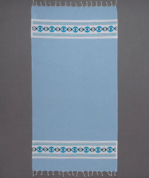 Pestemal nkp707 (90cm x 180cm) σιέλ