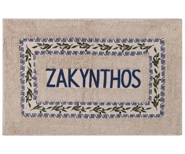 Πατάκι ελιά Ζάκυνθος (50cm x 80cm) μπλέ