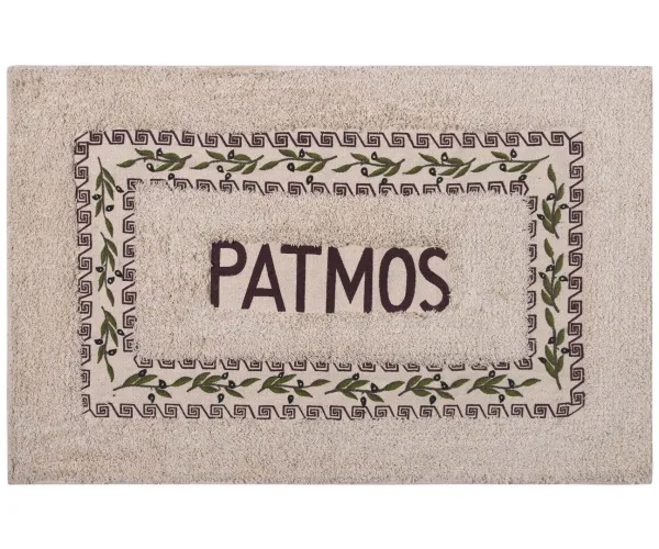 Πατάκι ελιά Πάτμος (50cm x 80cm) καφέ