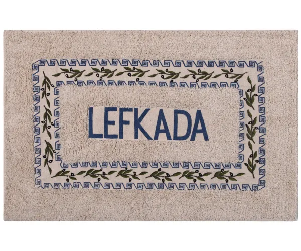 Πατάκι ελιά Λευκάδα (50cm x 80cm) μπλέ