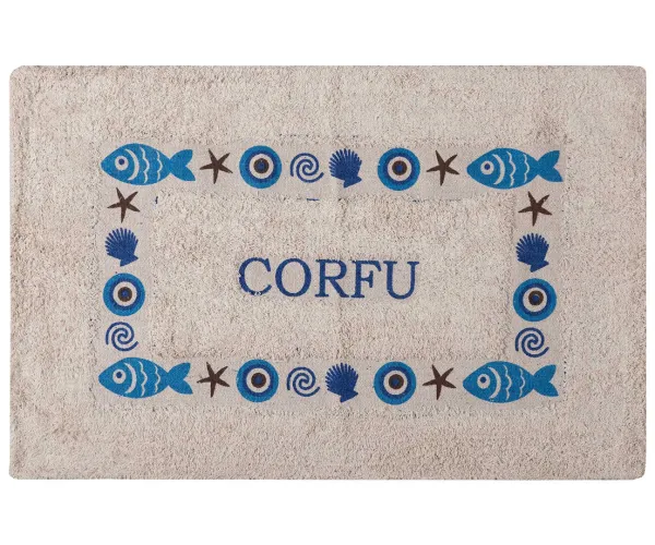 Πατάκι μάτι CORFU (50cm x 80cm) μπλέ
