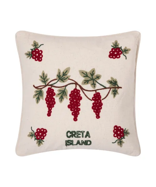 ΜΑΞΙΛΑΡΟΘΗΚΗ (42cm x 42cm) υφαντή κόκκινο σταφύλι ΚΡΗΤΗ
