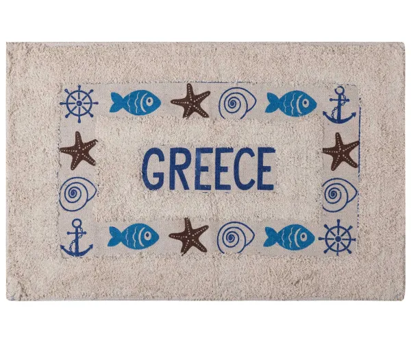 Πατάκι ψάρι GREECE (40cm x 60cm) μπλέ
