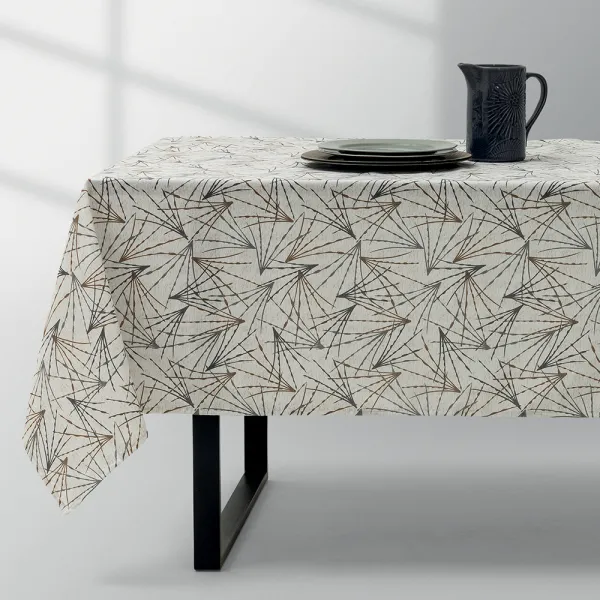 Τραπεζομάντηλο Rana 140×140 Εκρού-Γκρι
