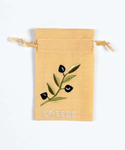 Σαπουνοθήκη (10τμχ) GREECE (9cm x 14cm) κίτρινο με χρώμα