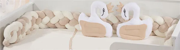 Πάντα Πλεξούδα bebe Wellsoft 40 Μήκος 220 cm White-Beige 100% Polyester