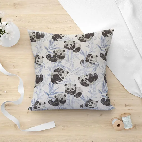 Μαξιλαροθήκη Panda Bear 601 Μπλε 45×45