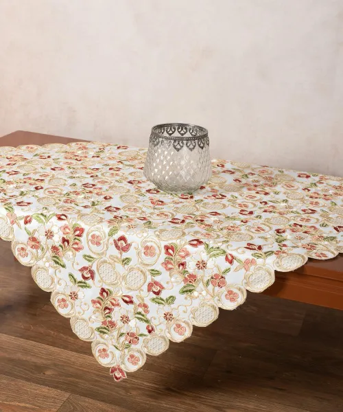 Σατέν κοφτό τραπεζοκαρέ (135cm x 135cm) 424-4