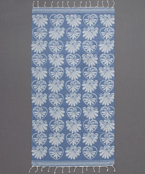 Pestemal sf07 (90cm x 180cm) μπλέ