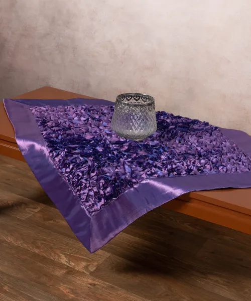 Σατέν καρέ 6134 (85cm x 85cm) μωβ