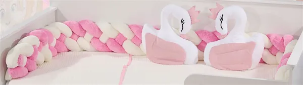 Πάντα Πλεξούδα bebe Wellsoft 50 Μήκος 220 cm White-Pink 100% Polyester