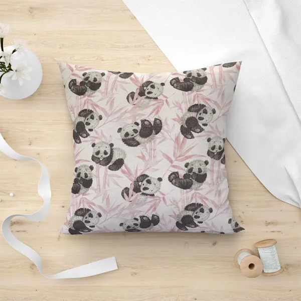 Μαξιλαροθήκη Panda Bear 301 Ροζ 45×45