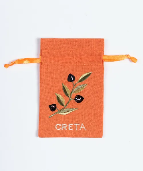 Σαπουνοθήκη (10τμχ) ΚΡΗΤΗ (9cm x 14cm) πορτοκαλί με χρώμα