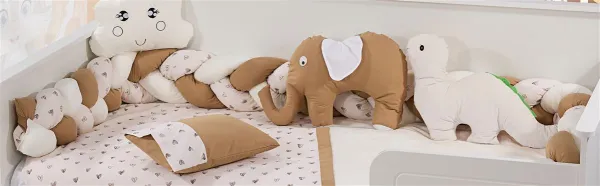 Πάντα Πλεξούδα bebe Τρίχρωμη 25 Μήκος 220 cm White-Golden Beige 65/35 Cott/Pol