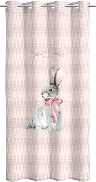 Κουρτίνα Soft - Touch Lapin Pink με Τρουκς 