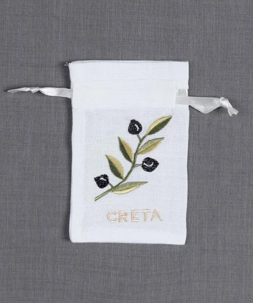 Σαπουνοθήκη (10τμχ) ΚΡΗΤΗ (9cm x 14cm) λευκό με χρώμα