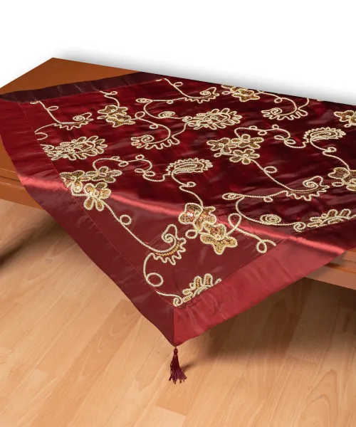 Σατέν καρέ 7710 (80cm x 80cm) μπορντώ