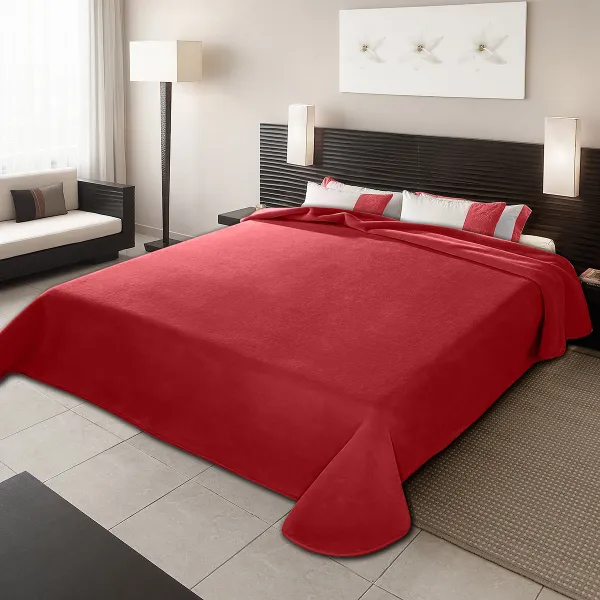 ΚΟΥΒΕΡΤΑ ΙΣΠΑΝΙΑΣ ΥΠΕΡΔΙΠΛΗ 220Χ240 BELPLA STER PLAIN RED(34)