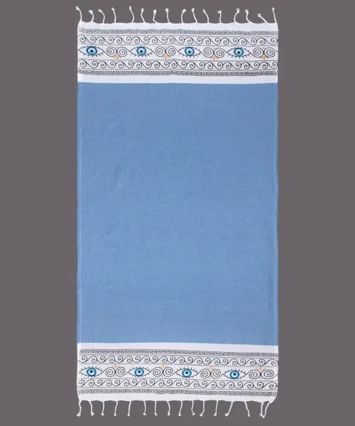 Pestemal nkp554 (90cm x 180cm) σιέλ