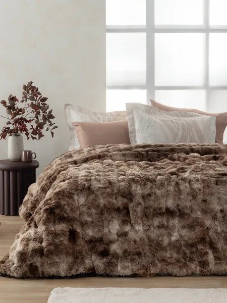 Κουβερτοπάπλωμα Υπέρδιπλο 220x240 MINA BEIGE