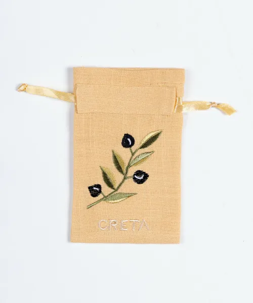 Σαπουνοθήκη (10τμχ) ΚΡΗΤΗ (9cm x 14cm) κίτρινο με χρώμα