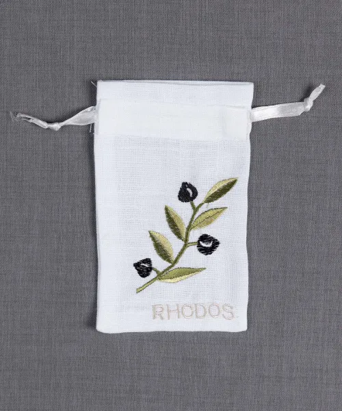 Σαπουνοθήκη (10τμχ) ΡΟΔΟΣ (9cm x 14cm) λευκό με χρώμα