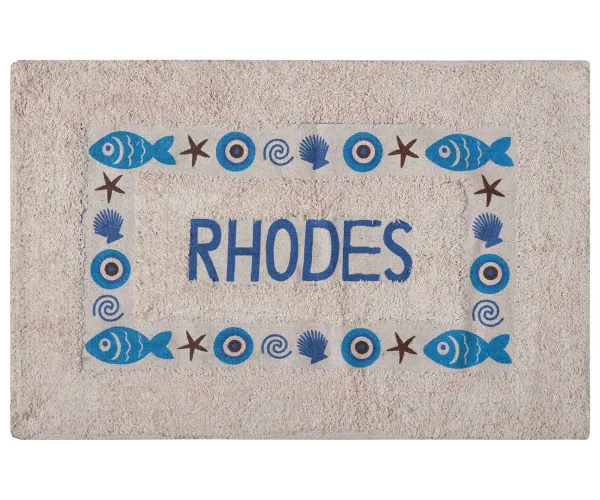 Πατάκι μάτι RHODES (50cm x 80cm) μπλέ