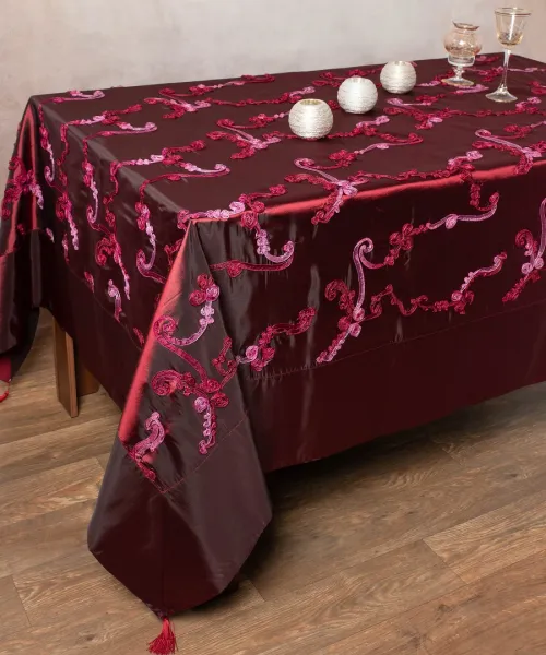 Σατέν Τραπεζομάντηλο ( 180cm x 220cm ) 6271 Μπορντώ