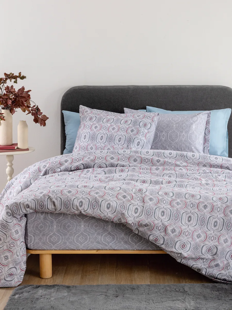 Σετ Σεντόνια Υπέρδιπλα Flannel Beauty 240x265 FB0253 Με Λάστιχο