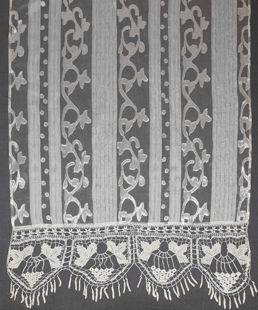 κουρτίνα 014 (90cm x 130cm) λευκό με τιράντα