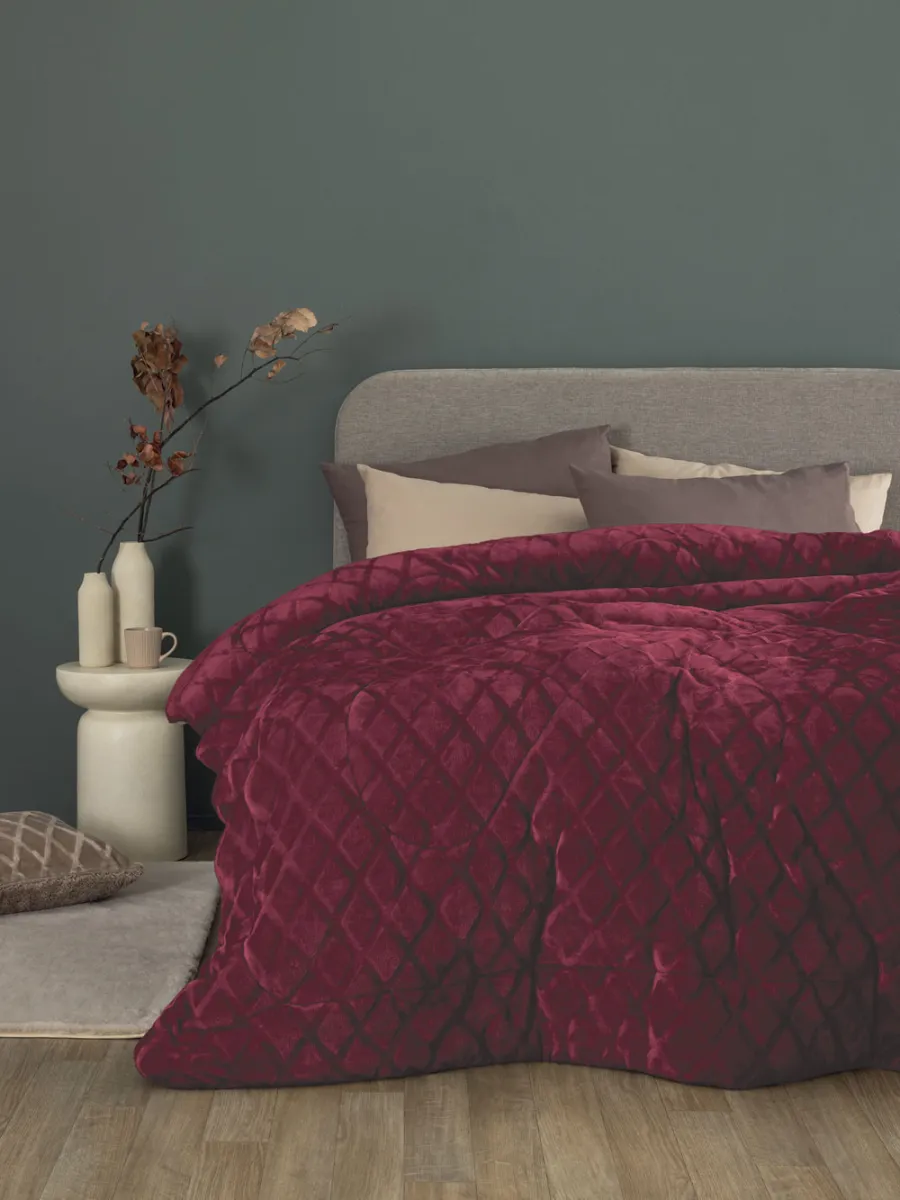 Κουβερτοπάπλωμα King size 240x260 NADINE/5 BORDO