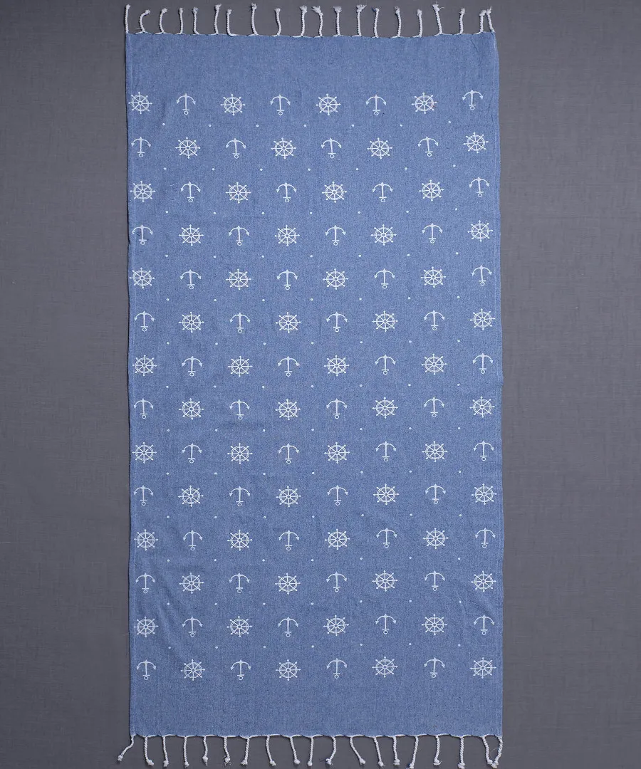 Pestemal sf1755 (90cm x 180cm) μπλέ