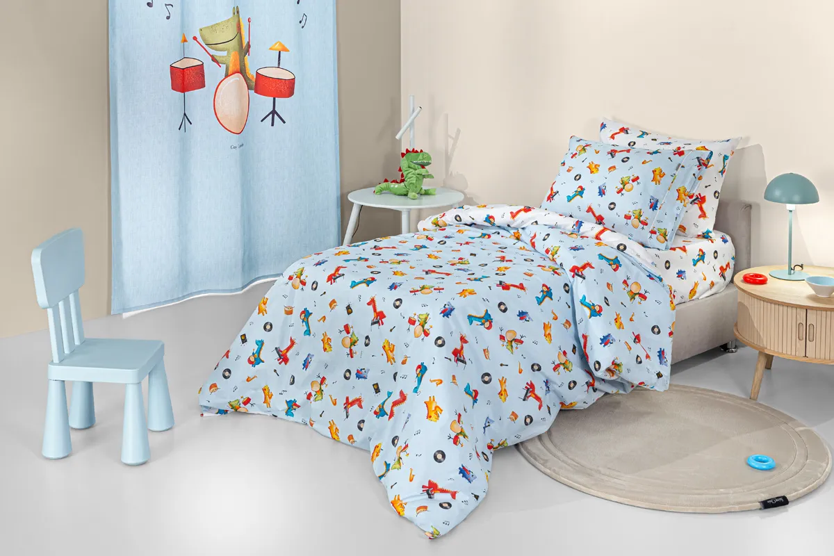 Σετ 3τμχ Παιδικά Σεντόνια Band Sky με Λάστιχο