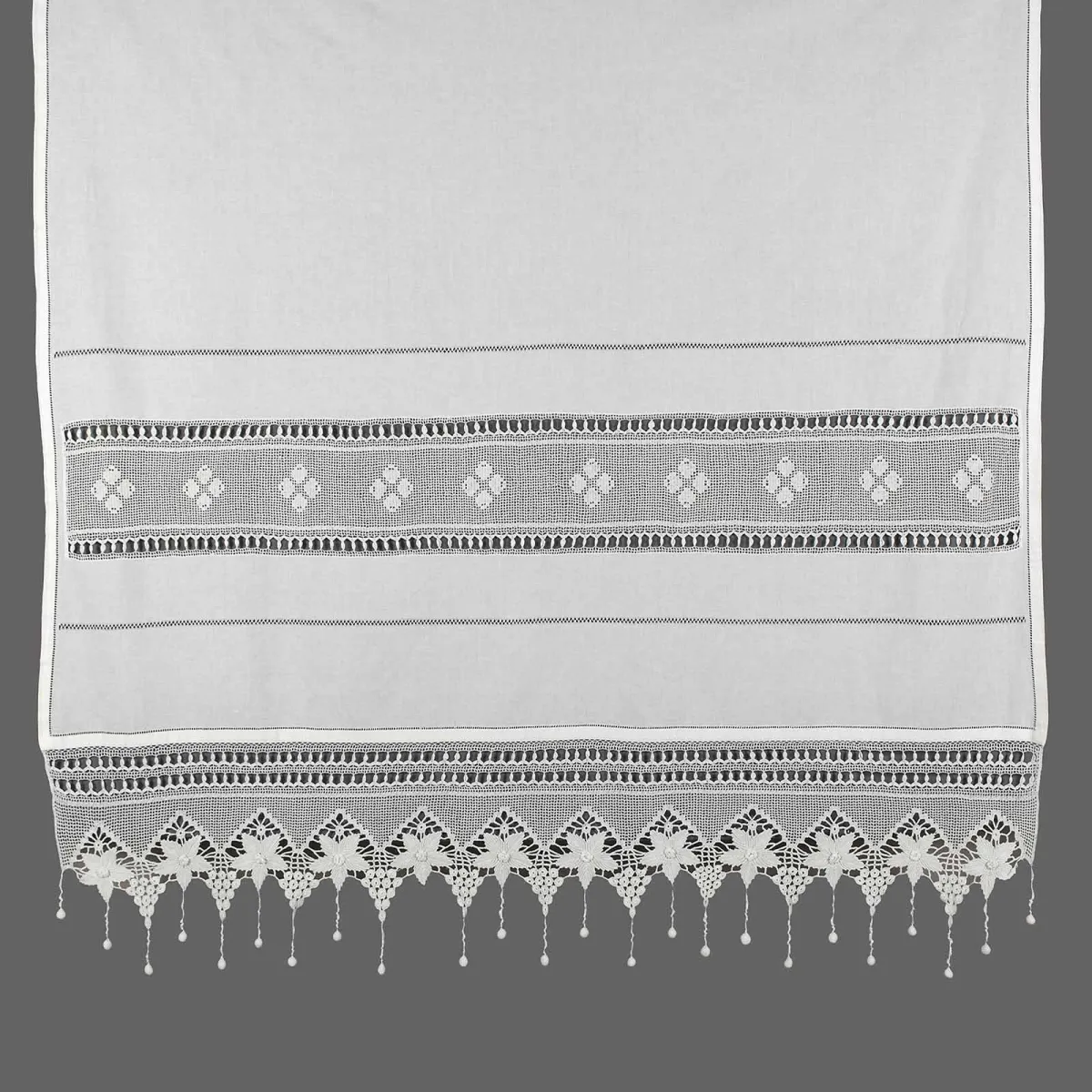 κουρτίνα 027 (140cm x 260cm) λευκό με τούνελ