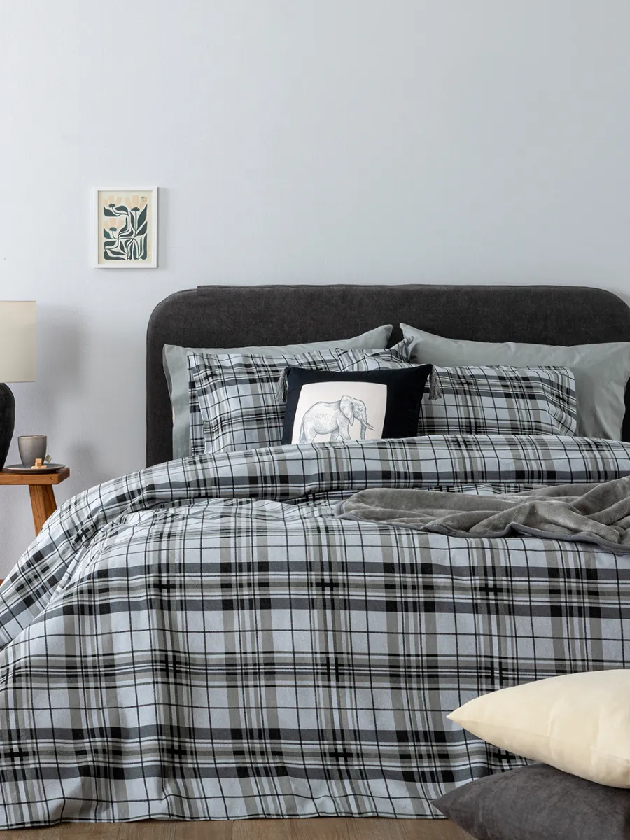 Σετ Σεντόνια Υπέρδιπλα Flannel Beauty 240x265 FB0249 Με Λάστιχο