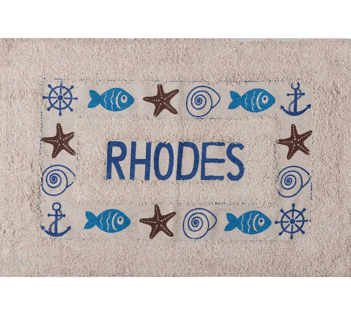 Πατάκι ψάρι RHODES (40cm x 60cm) μπλέ