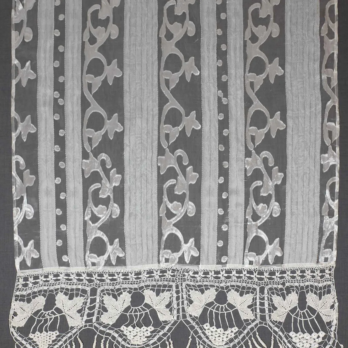 κουρτίνα 014 (160cm x 160cm) λευκό με τιράντα