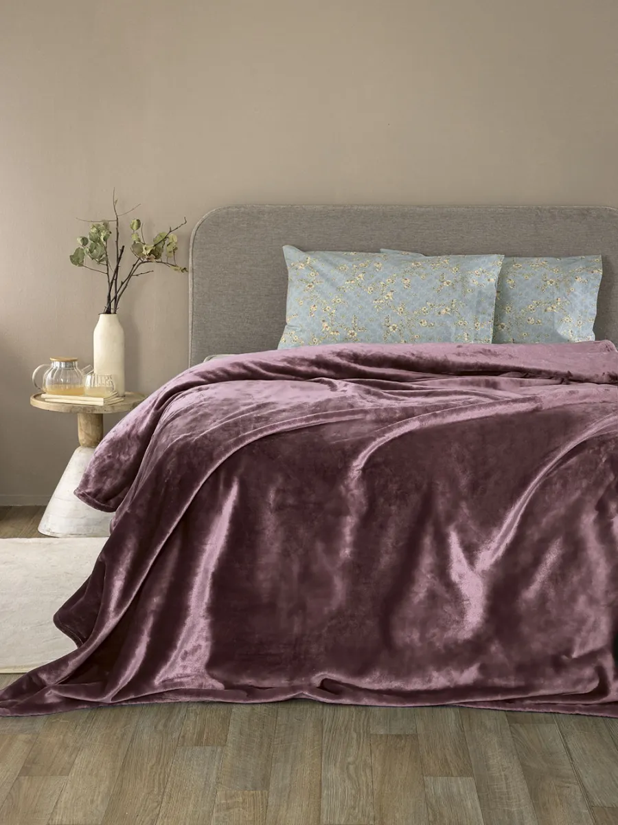 Κουβέρτα Fleece 160x220 LUCY MAUVE