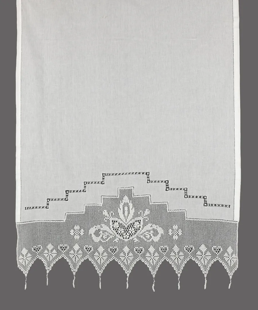 κουρτίνα 075 (90cm x 130cm) λευκό με τούνελ