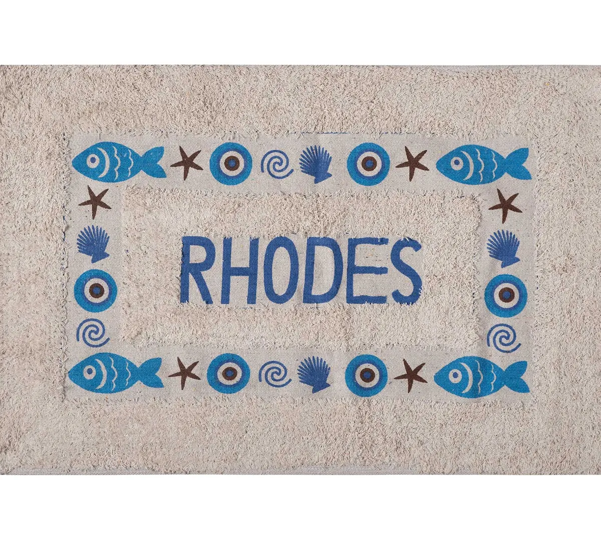 Πατάκι μάτι RHODES (40cm x 60cm) μπλέ