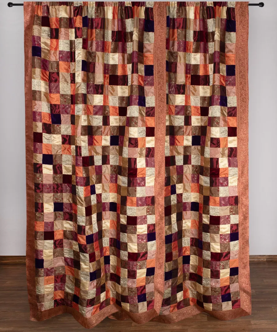 Κουρτίνα 6380 (150cm x 275cm) με τούνελ μπορντώ