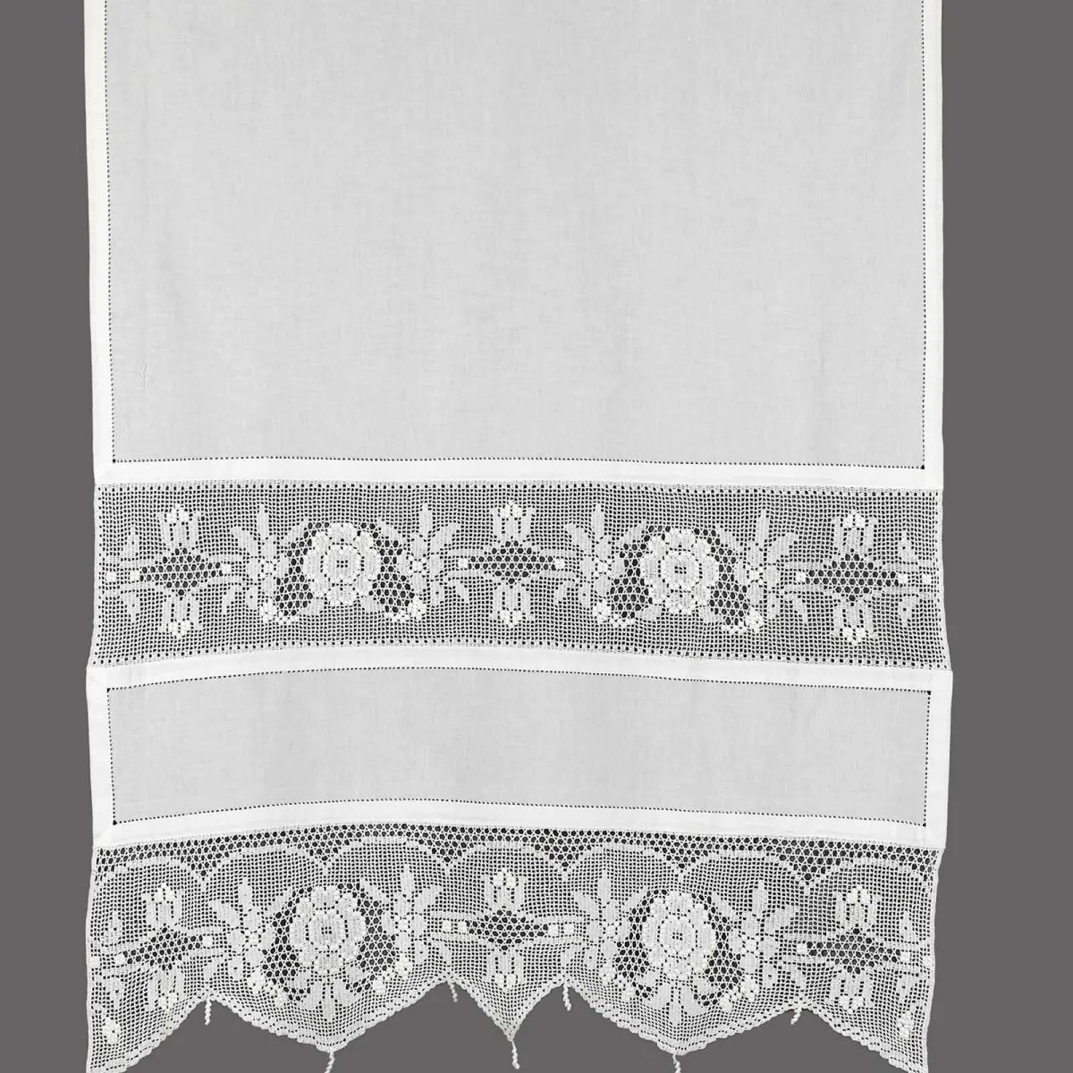 κουρτίνα 097 (140cm x 260cm) λευκό με τούνελ