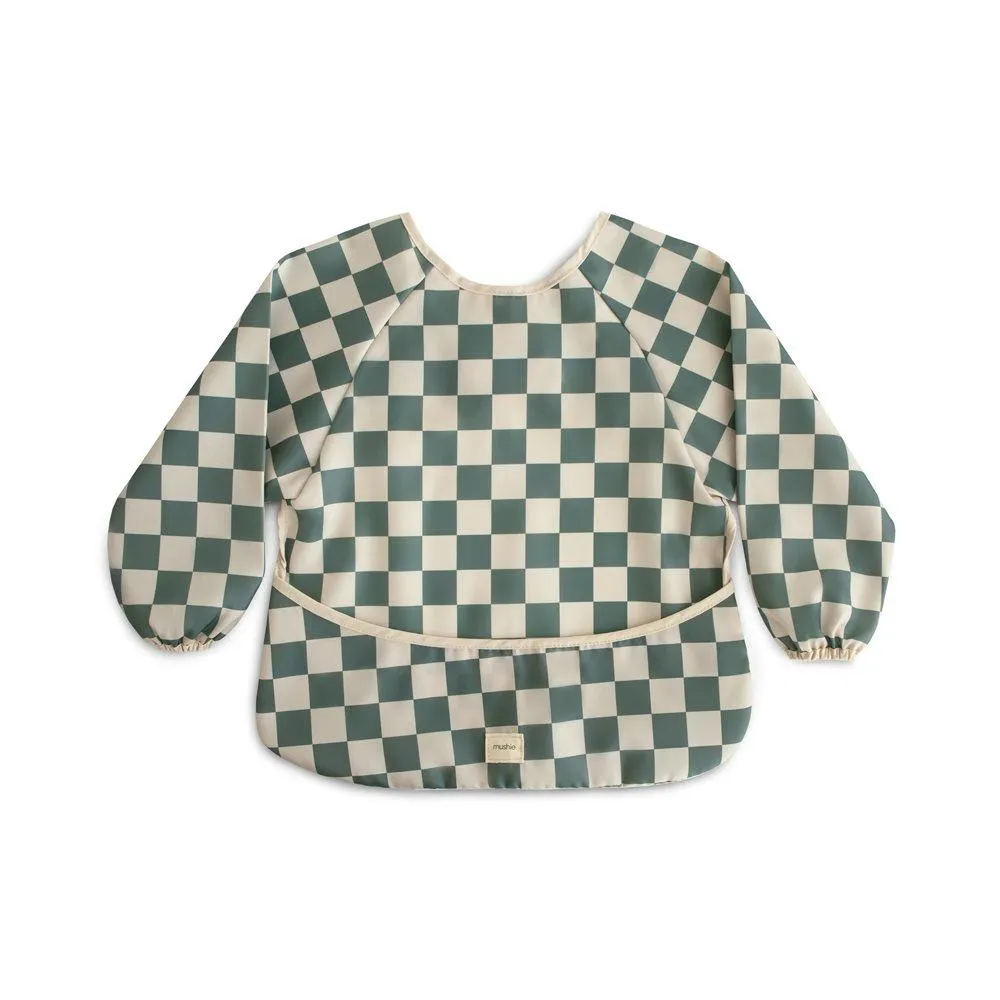 Σαλιάρα με Μανίκια Olive Check - Mushie