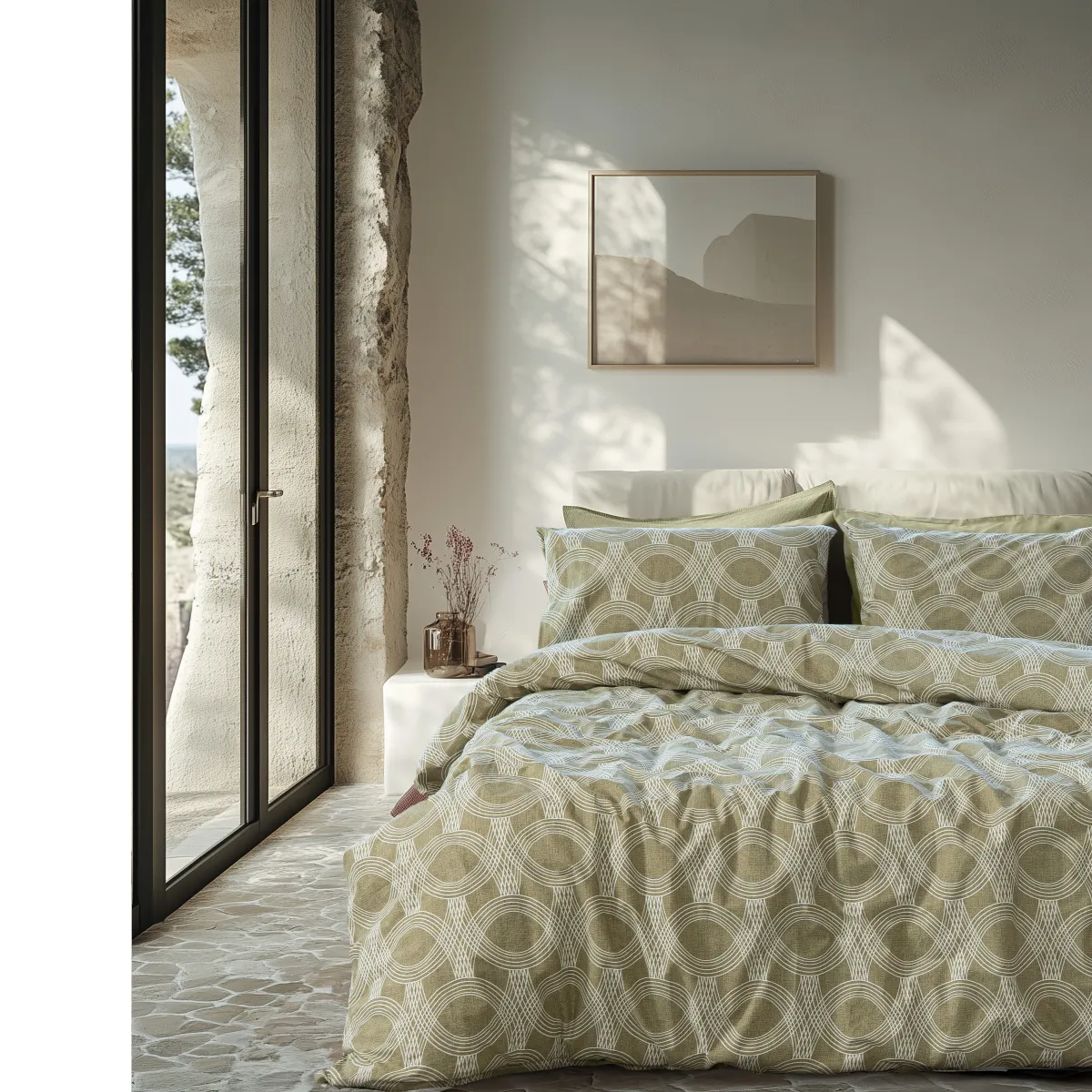LINO Ζεύγος Μαξιλαροθήκες (52x75) Loomo Olive