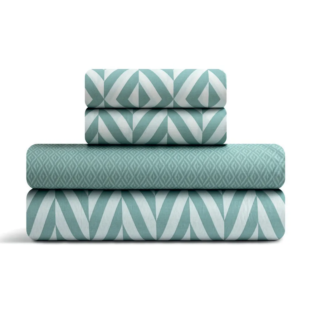 Σετ Σεντόνια King Size (260×270) Ikat Μέντα