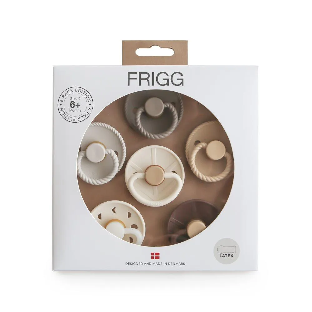 Σετ 6 Πιπίλες Latex FRIGG – Earthy Wonder 6-18 Μηνών